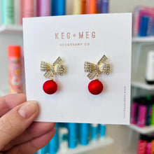 Load image into Gallery viewer, Holiday Bow Earrings
