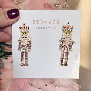 Pink Nutcracker Earrings