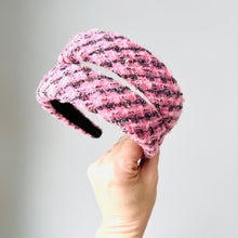 Load image into Gallery viewer, Pink Tweed Headband
