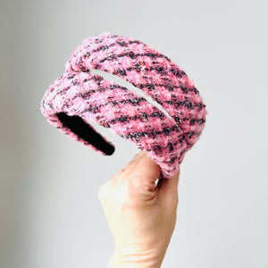 Pink Tweed Headband