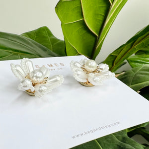 Pearl Flower Earrings
