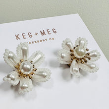 Load image into Gallery viewer, Pearl Flower Earrings
