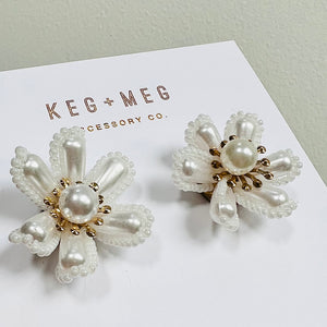 Pearl Flower Earrings