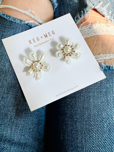 Pearl Flower Earrings