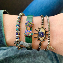 Load image into Gallery viewer, Micro Pavé Evil Eye Bracelet
