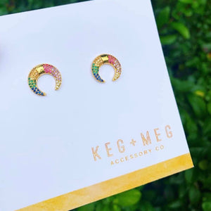 Crescent Horn Studs