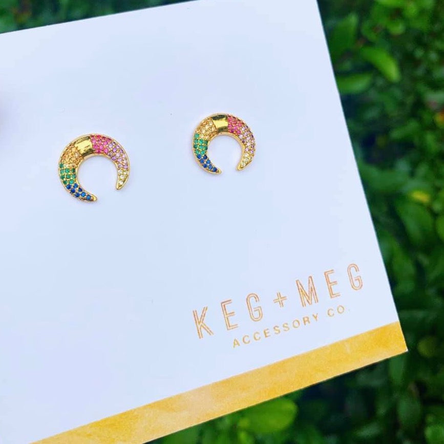 Crescent Horn Studs