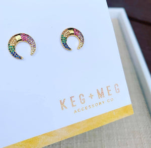 Crescent Horn Studs