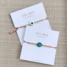Load image into Gallery viewer, Evil Eye Glass Bead Bracelet
