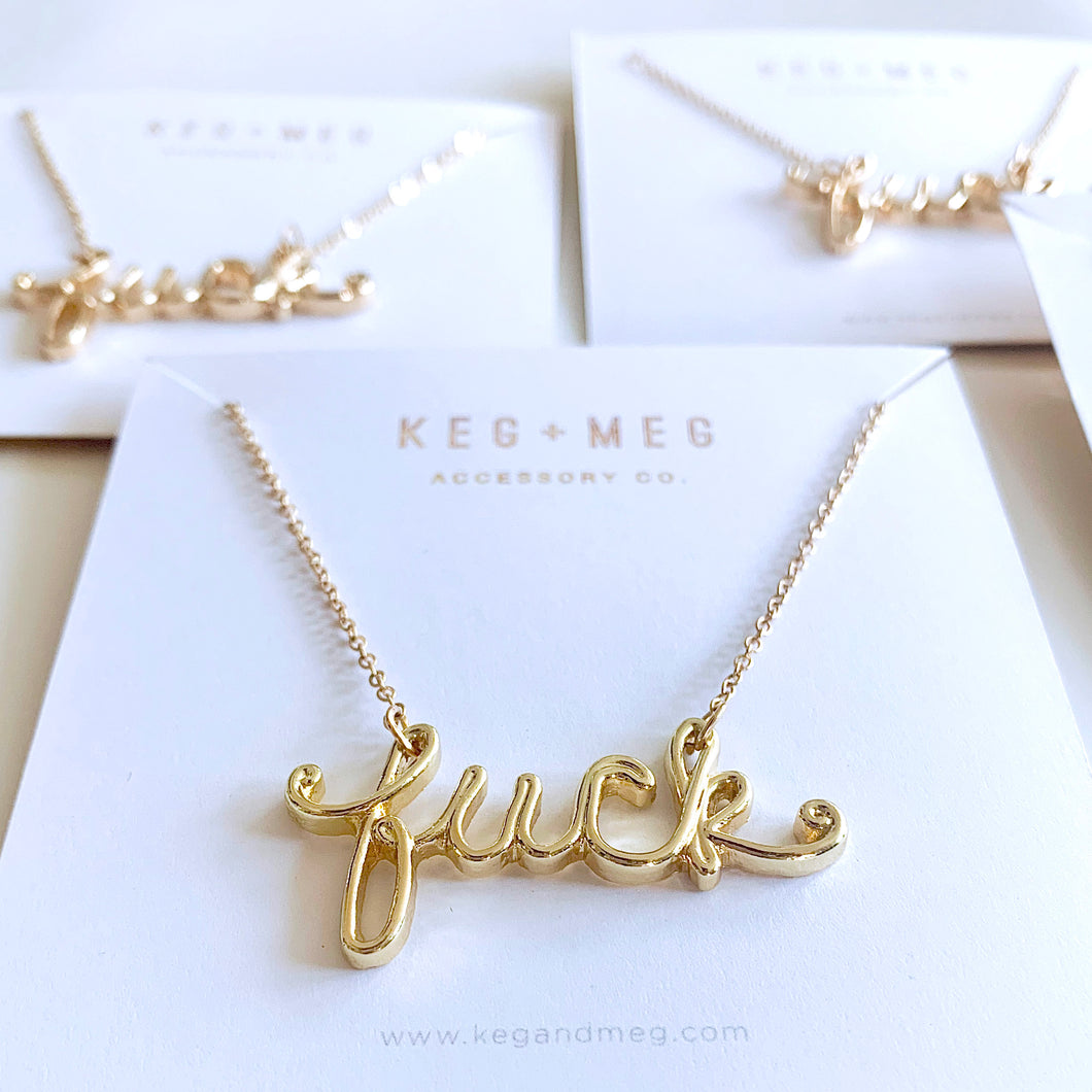 Gold F*ck Necklace
