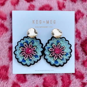 Embroidered Floral Bursts