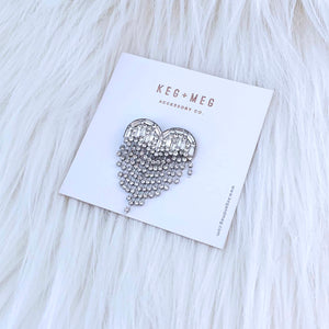 Sparkly Heart Pin