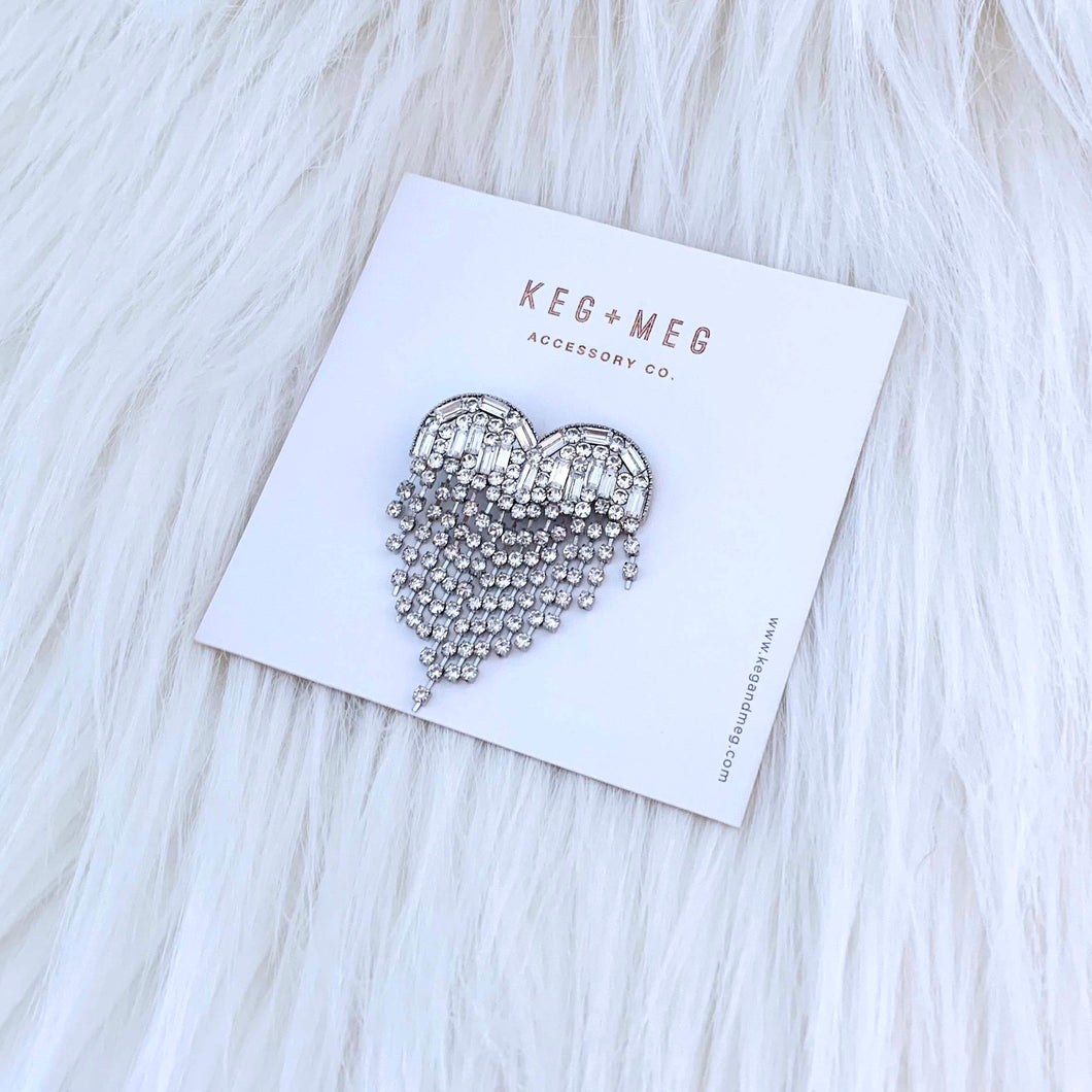 Sparkly Heart Pin