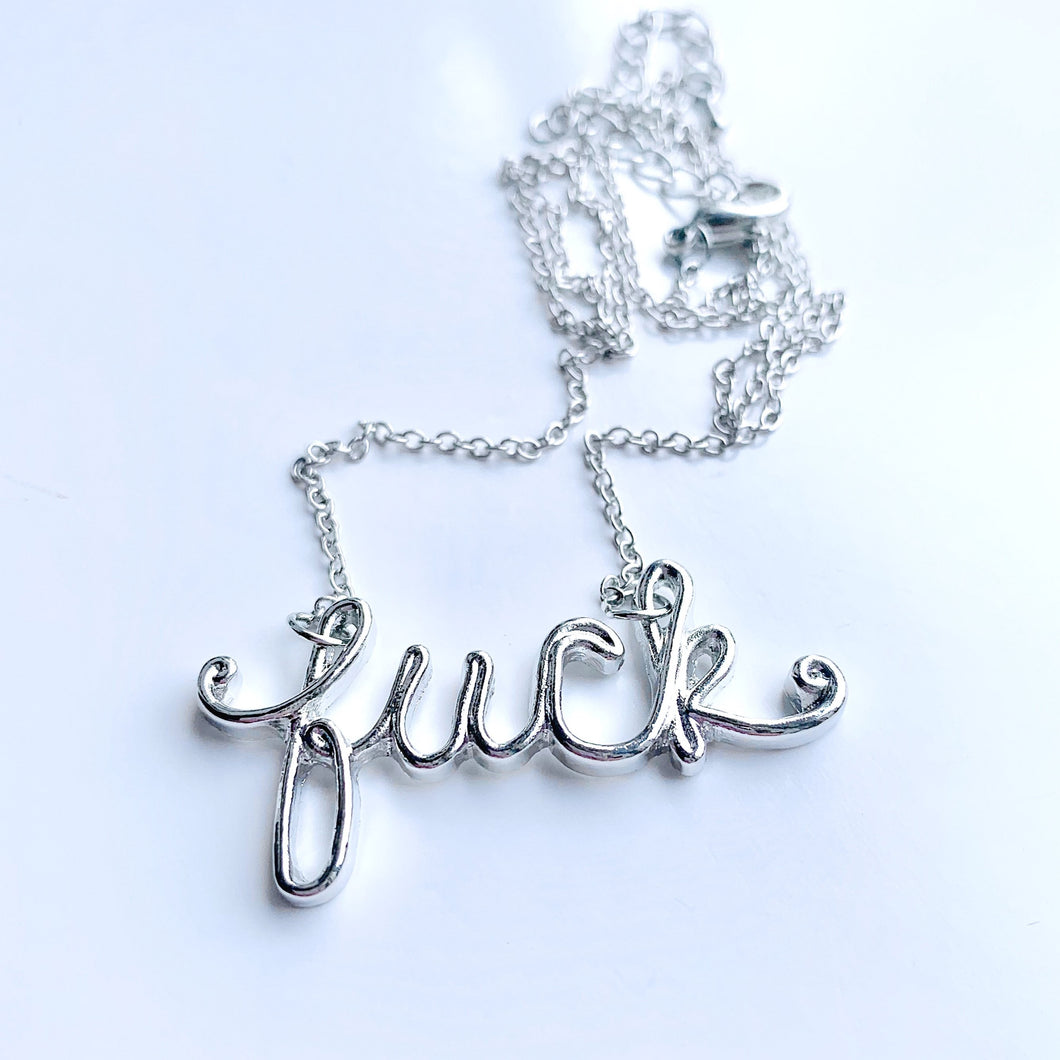 Silver F*ck Necklace