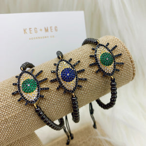 Micro Pavé Evil Eye Bracelet