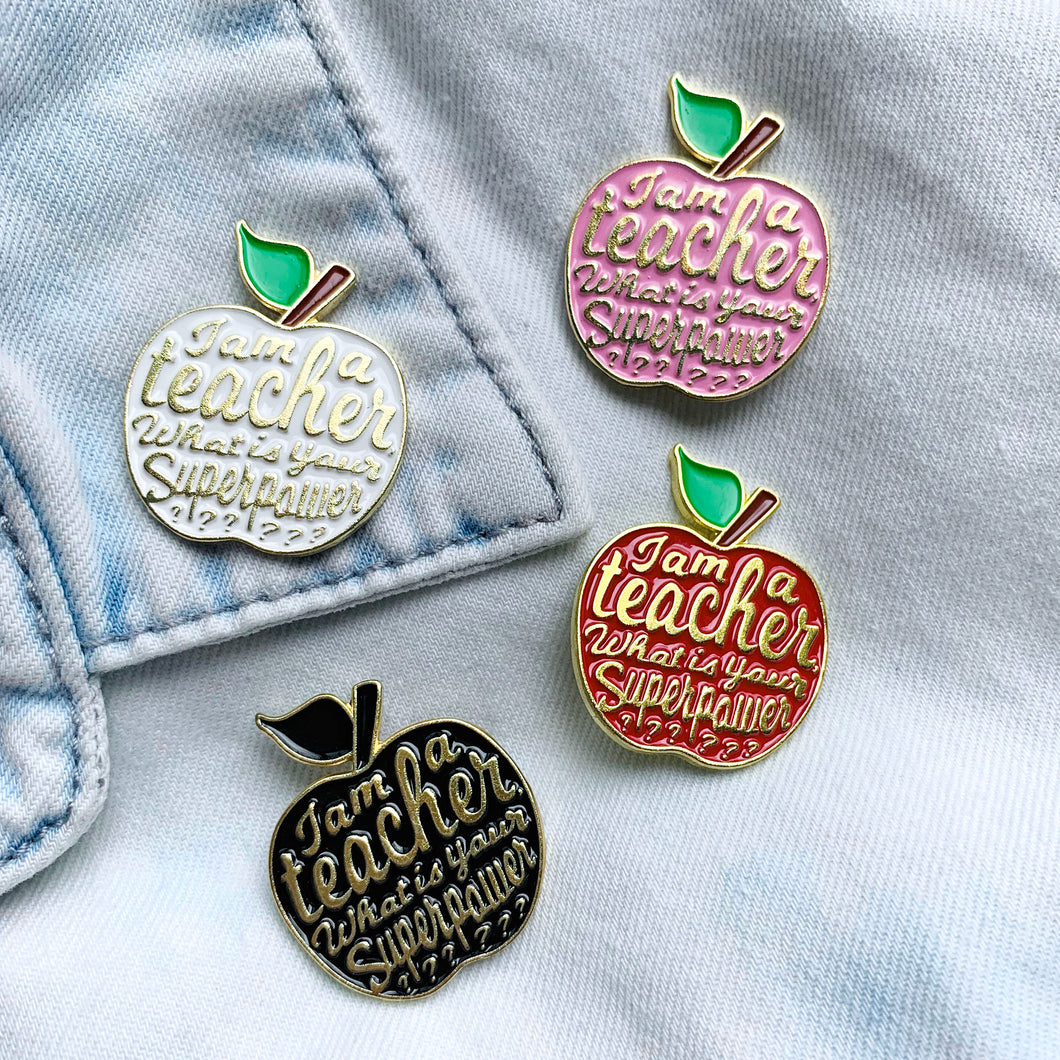 Teacher Superpower Pin