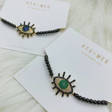 Load image into Gallery viewer, Micro Pavé Evil Eye Bracelet
