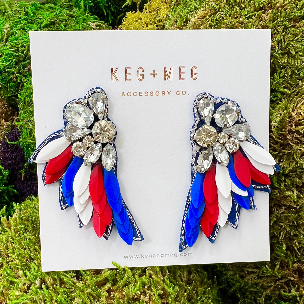 USA Wing Earrings