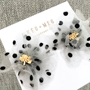 Fabric Flower Earrings