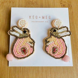 Cottontail Beaded Earrings
