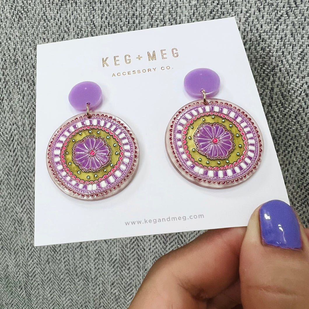 Artsy Acrylic Drop Earrings