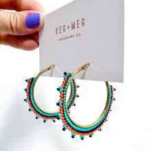 Load image into Gallery viewer, Beaded Boho Hoops
