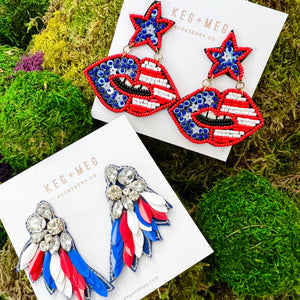 Patriotic Kiss Earrings