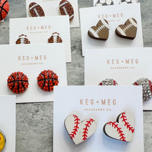 Load image into Gallery viewer, Sporty Heart Earrings
