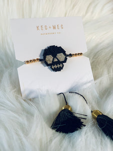 Beaded Skull Bracelet