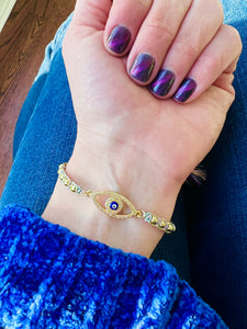 Whimsical Evil Eye Bracelet
