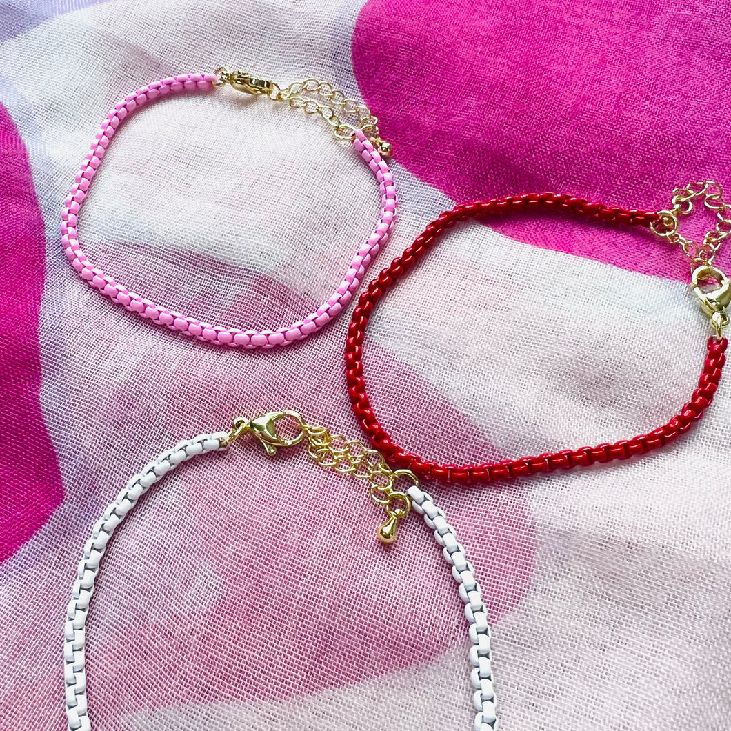 Enamel Link Bracelet