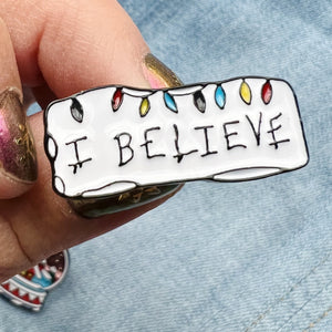 Believe Holiday Pin