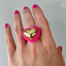 Load image into Gallery viewer, Heart Acrylic Block Rings
