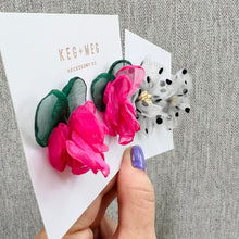 Load image into Gallery viewer, Fabric Flower Earrings
